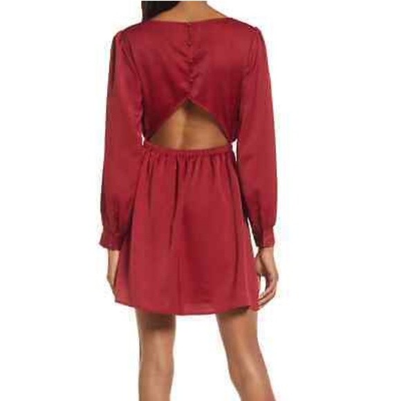 Lost + Wander Dresses & Skirts - NWT Lost + Wander burgundy dress with cutout back size medium
